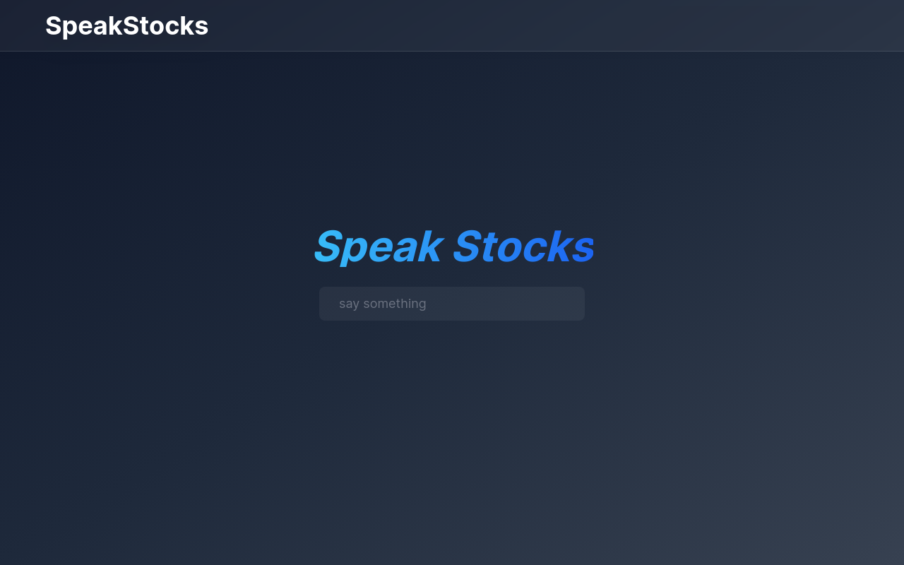 Speak Stocks